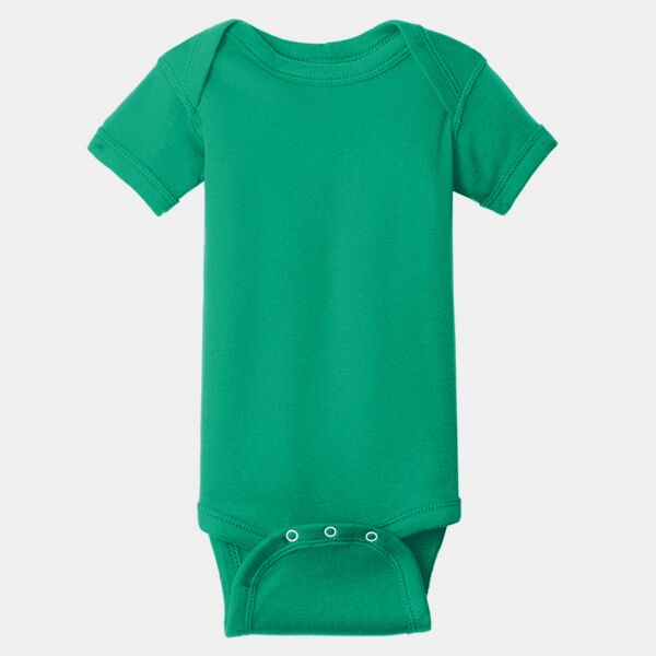 Infant Short Sleeve Baby Rib Bodysuit Thumbnail
