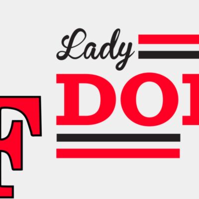 Lady Dons Golf Crewneck   Stripes Thumbnail